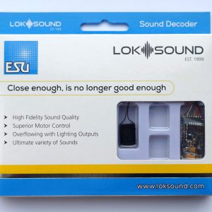 ESU 8 Pin LokSound V5, Sound Decoder & Speaker - With Custom Steam Sound Programmed
